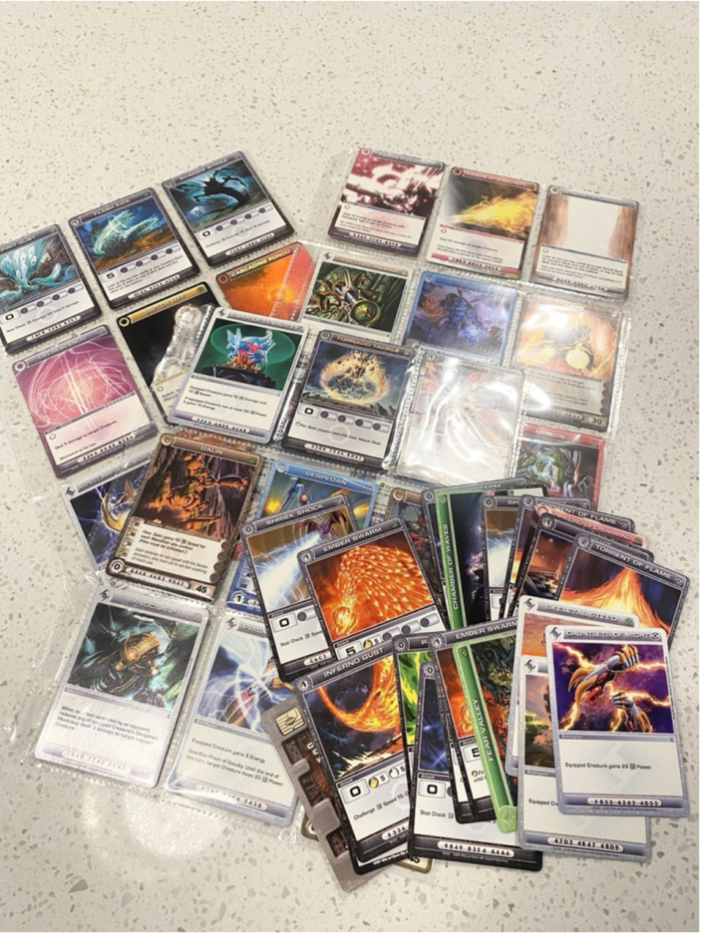 40+ Chaotic TCG Trading Card Lot 2007 2008 Creatures Attacks Holo Binder Pages